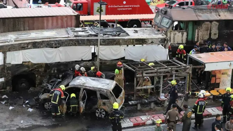 Public Urged to Avoid Routes Following Train Collision with Bus in Makkasan Area