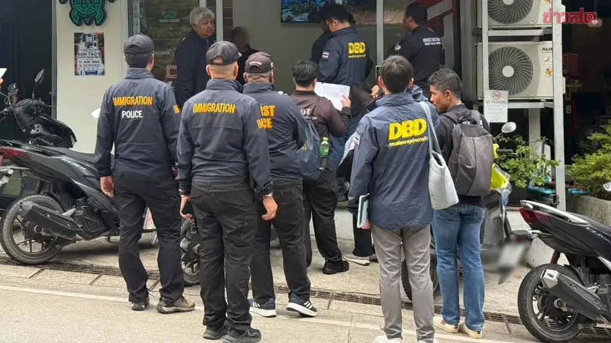 Immigration Officers Bust Illegal Foreign Dive Instructors on Koh Tao
