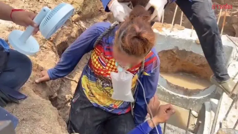 Race Against Time: Female Worker Impaled by Three Steel Rods After Falling into Drainage Pipe