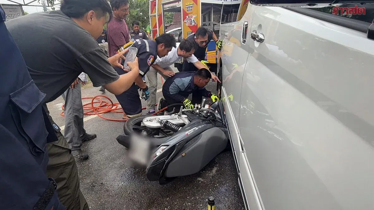 Student Killed After Motorcycle Slides Under Van in Heavy Rain