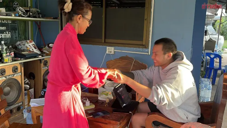 Whole household celebrates successful Thailand Helps Thailand Plus 60/40 registration after waiting all night