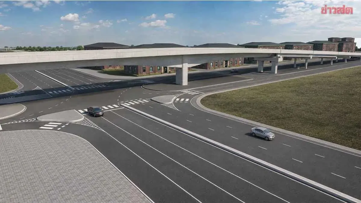 Rural Roads Department Builds 390 Million Baht Grade Separation in Pathum Thani