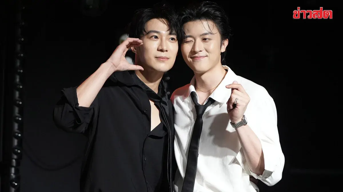 Chinese actors Xing Zhaohui and Zhang Mingbo receive warm welcome from Thai fans, hopeful for future collaborations while falling for Thailand's beaches and cuisine