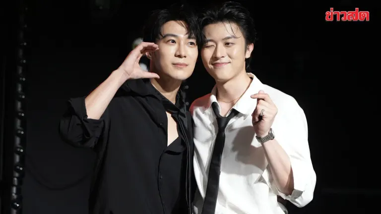 Chinese actors Xing Zhaohui and Zhang Mingbo receive warm welcome from Thai fans, hopeful for future collaborations while falling for Thailand's beaches and cuisine
