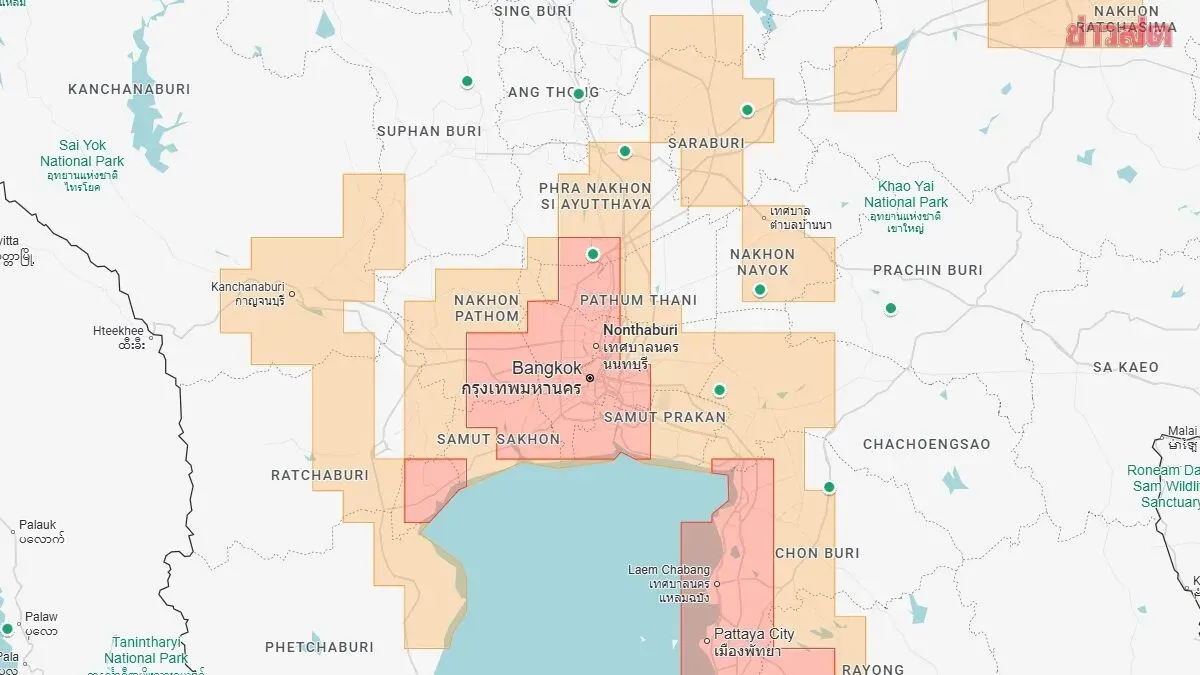 Google Flood Hub Warns Bangkok Area of Flash Floods in Next 24 Hours