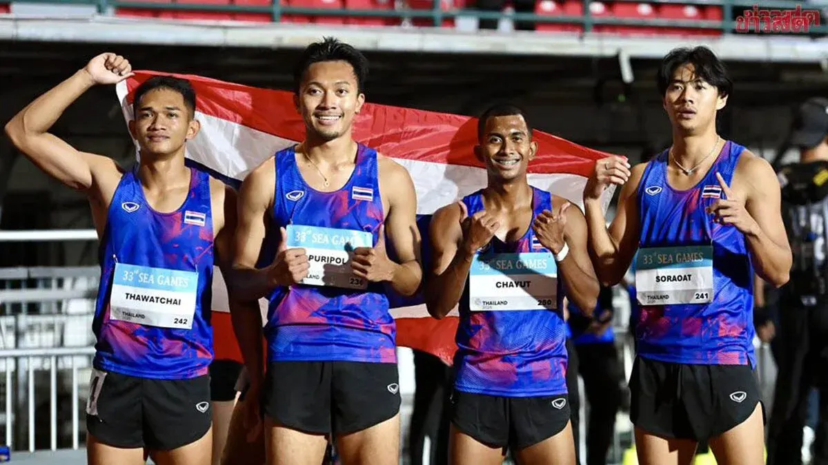 Thai Athletics Advances with Approved 4×100m Relay Team Training Abroad for End-of-Year Asian Games