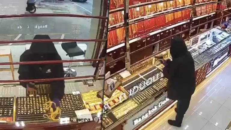 Armed Robber Snatches Gold Worth 3.5 Million Baht in Pathum Thani