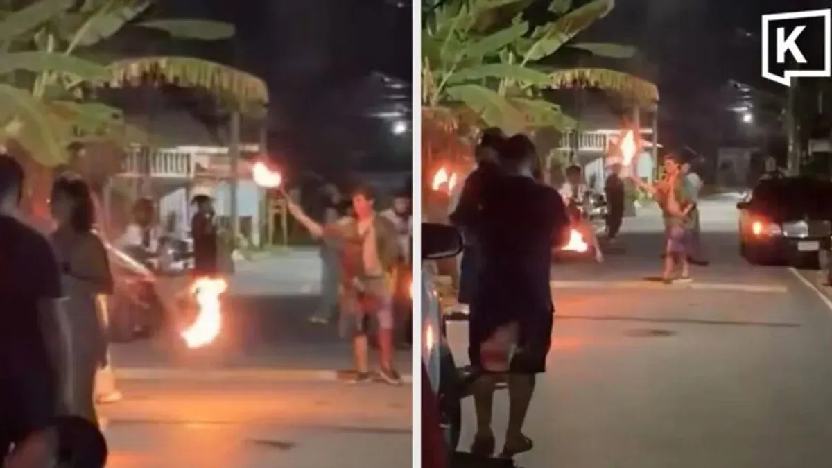 Late-Night Fire Show Sparks Safety Concerns in Phuket