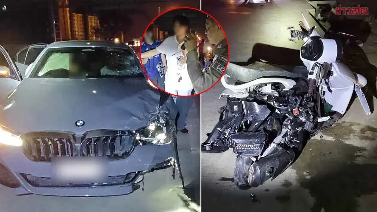 Hashtag #SIITStudentDrunkDriving Surges as Trending Topic: BMW Hits Motorcycle Rider in Fatal Crash, Driver Complains 'My Car Got Damaged Too'
