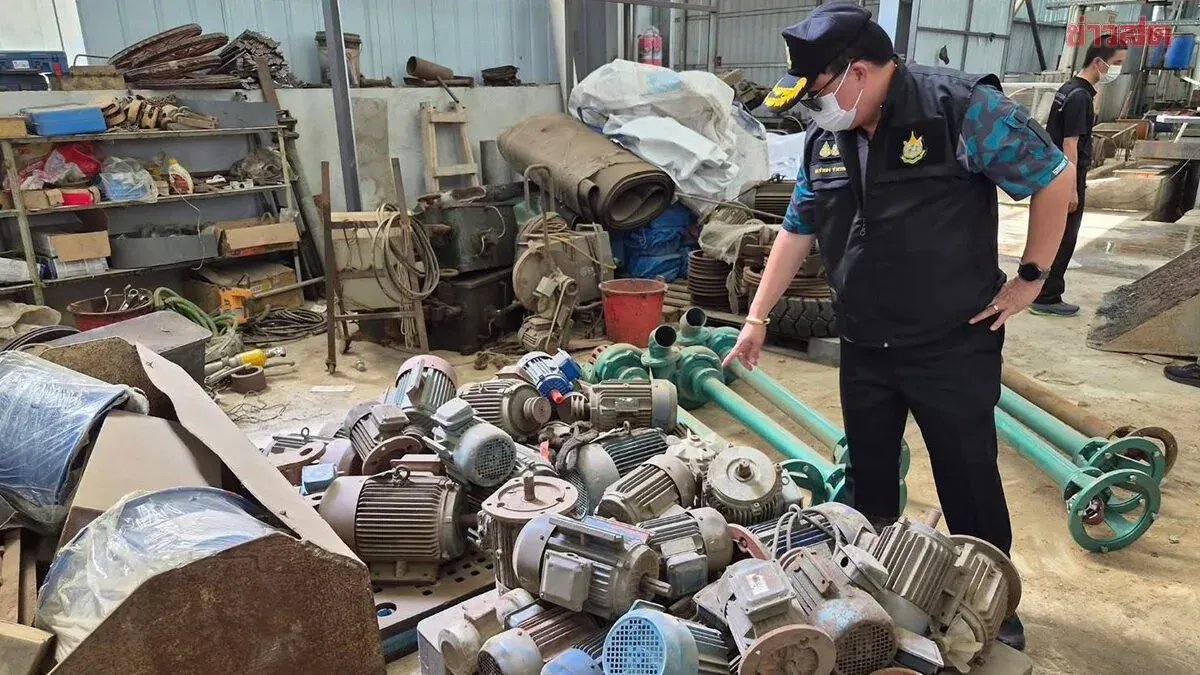Police Raid 10 Warehouses in Rayong Over Illegal E-Waste