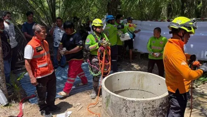 Four men found dead after entering old well in palm plantation in Phang Nga
