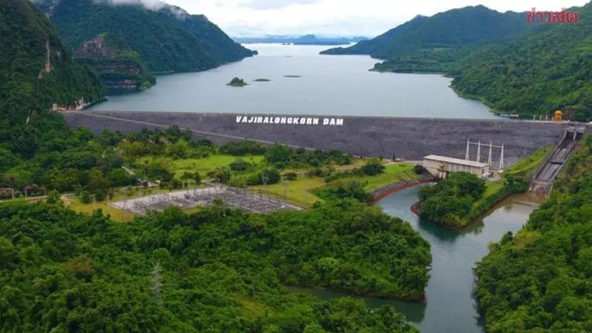 Vajiralongkorn Dam Increases Water Release to 30 Million Cubic Meters Daily