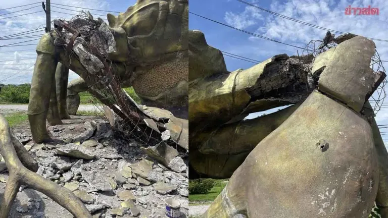 Residents Criticize 100 Million Baht Sculpture Project at Trang Bypass Intersections as Deterioration Begins