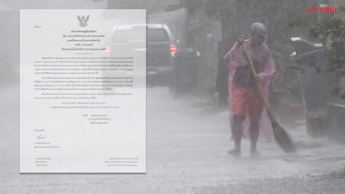 Meteorological Department Issues First Alert: Heavy to Very Heavy Rainfall and Flash Flooding Risk