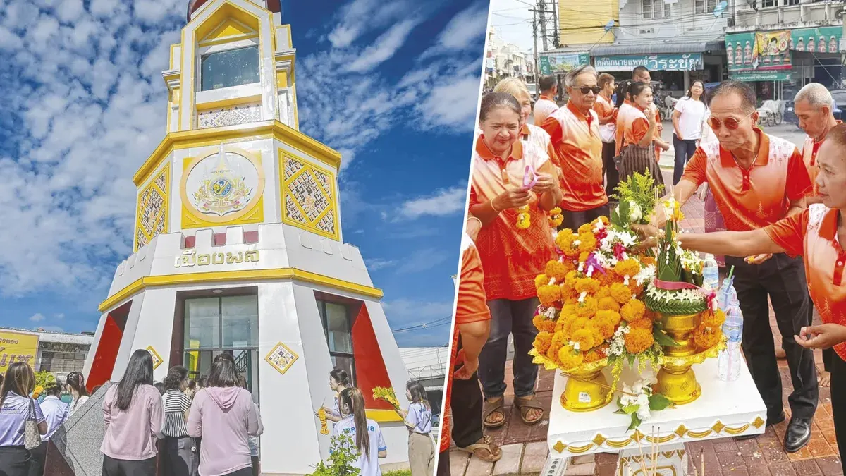Phon District Enshrines Buddha Image in New Central Tower