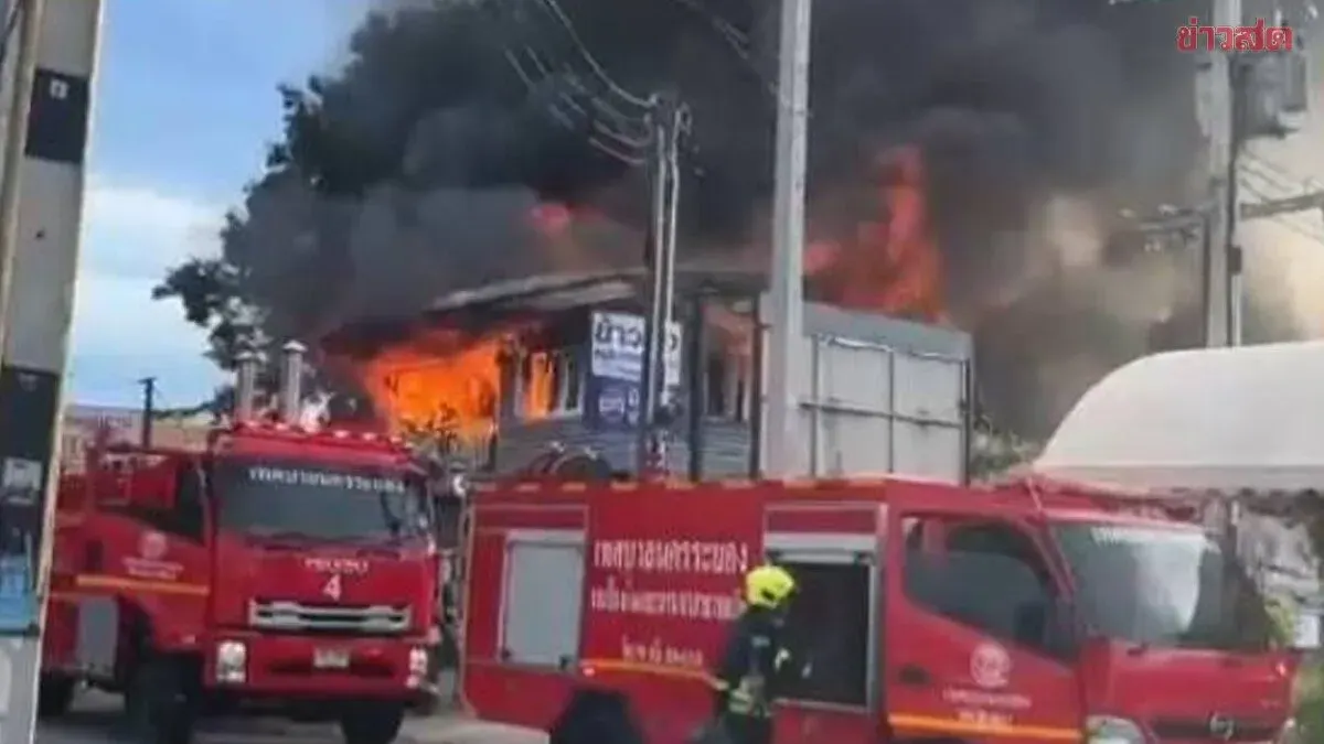Major Fire Guts Popular Pork Rice Restaurant in Rayong