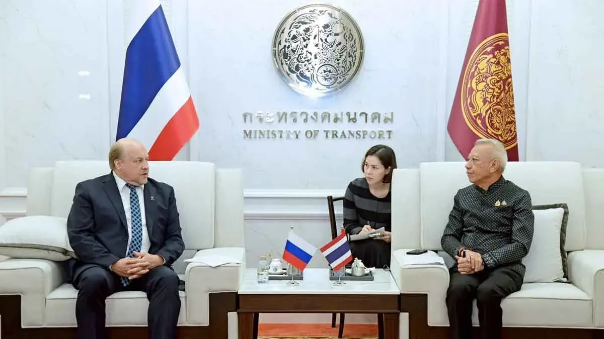 Piphath Meets Russian Ambassador, Establishes Transport MOI Framework to Elevate Thai Logistics to International Standards