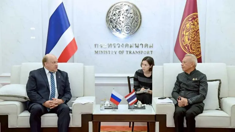 Piphath Meets Russian Ambassador, Establishes Transport MOI Framework to Elevate Thai Logistics to International Standards