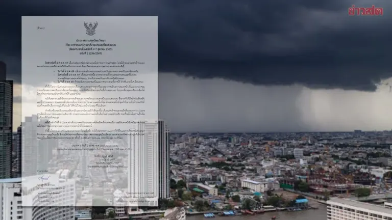 Thailand Issues Heavy Rain, Strong Wind Warning for Oct 4-7