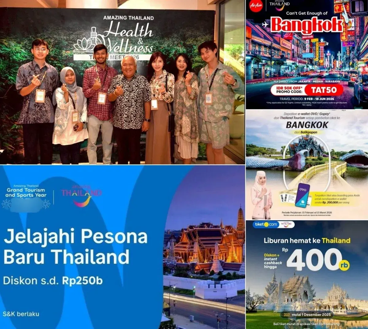 Thai Tourism Authority Jakarta Partners with Airlines and OTAs to Boost Indonesian Visitor Numbers in 2026 with Three-Pronged Thai Appeal Strategy