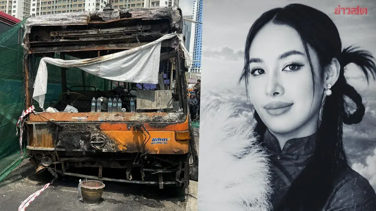 Family Holds Ceremony at Wreckage of Bus 206 to Summon Spirit of 'Nam L' Before Taking Body Home to Chiang Mai