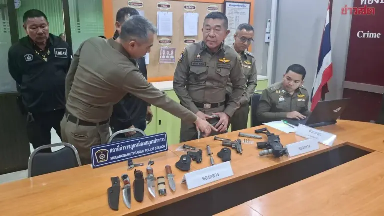 Police Arrest Two Youths for Drive-By Shooting in Samut Prakan