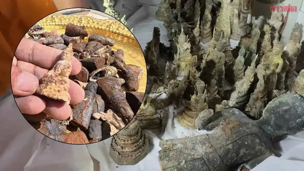 Ancient Stupa Cracks Open to Reveal Treasures: Hundreds of Buddha Images Hidden in 4 Underground Chambers, Estimated Over 100 Years Old
