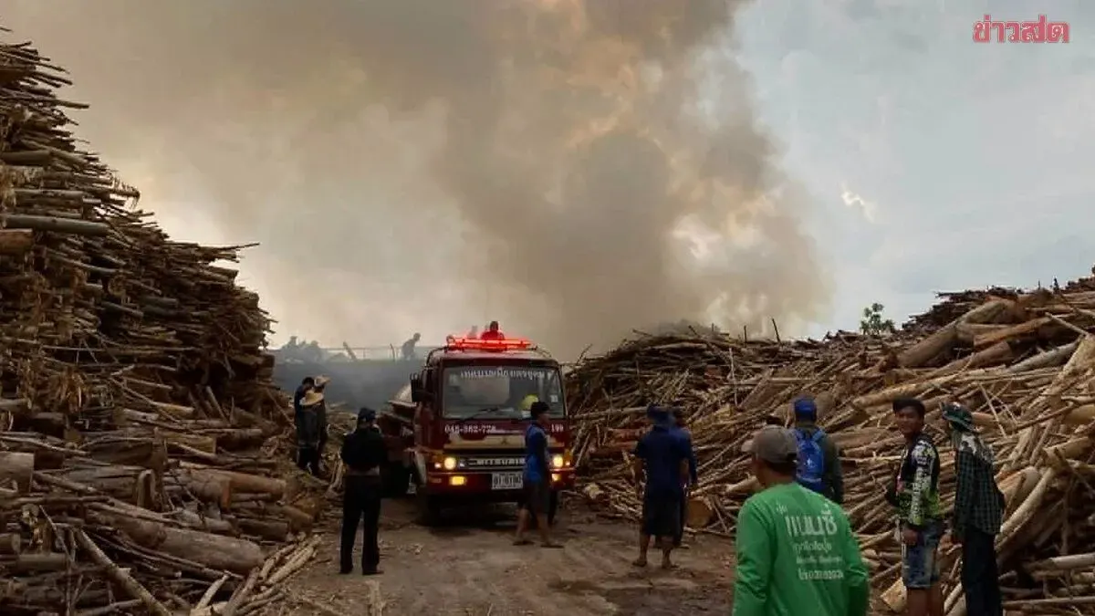 Massive Fire Breaks Out at Eucalyptus Lumber Yard; Firefighters Battle Two-Hour Blaze, Suspected Sky Lantern Blamed