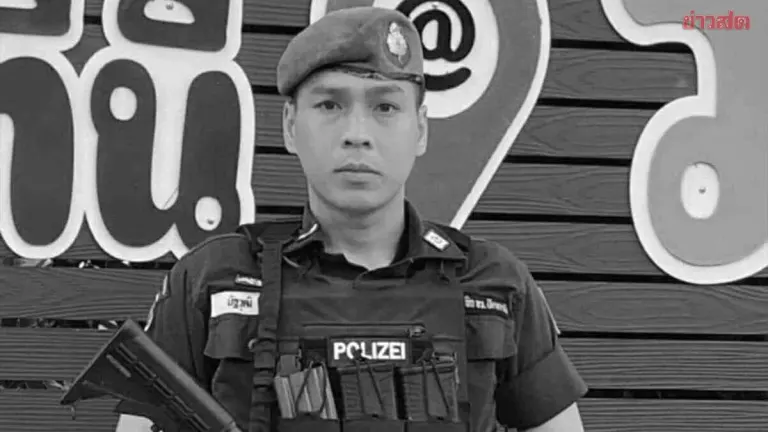 Brave Police Officer Honored: Southern Border Security Command Pays Tribute to Sgt. Nattawut Surathat