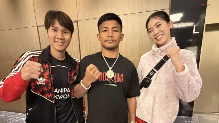 Panipak Takes Time Off to Support Her Husband Rottan Before His Kickboxing Title Fight in Tokyo