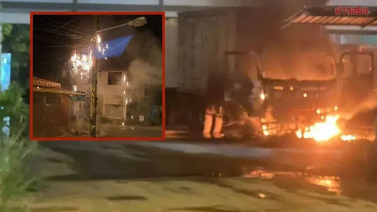 Bomb Blast Ignites Truck, Damages CCTV, Scatters Nails in Pattani