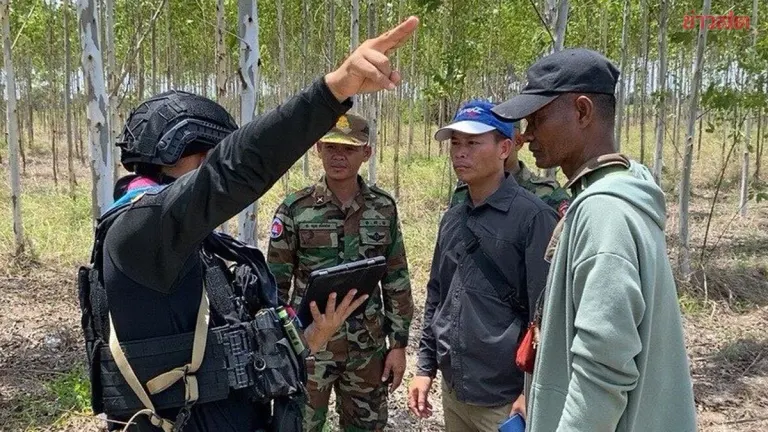 Cambodian Nationals Cross Red Line to Conduct Agriculture on Thai Territory