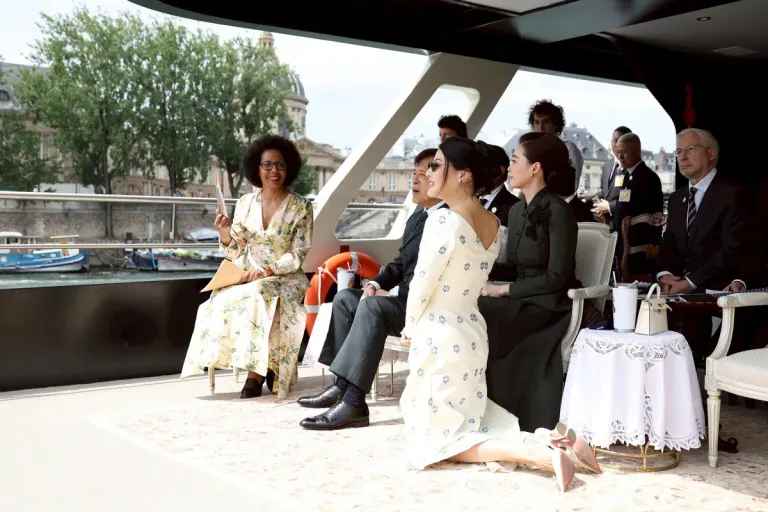 Thai Royals Tour Seine River Conservation Aboard Electric Boat