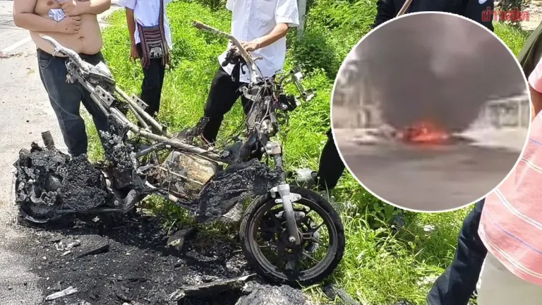 17-Year-Old's Motorcycle Engine Suddenly Dies Before Bike Erupts in Flames