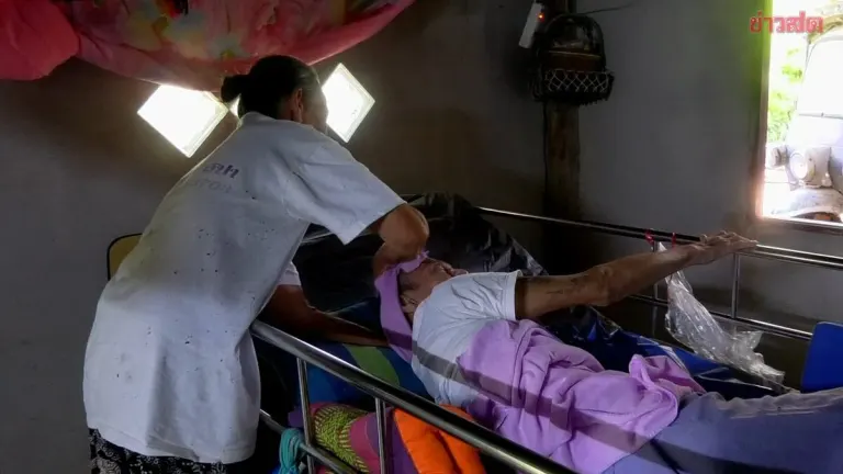 Elderly Woman in Buriram Struggles to Care for Disabled Sons