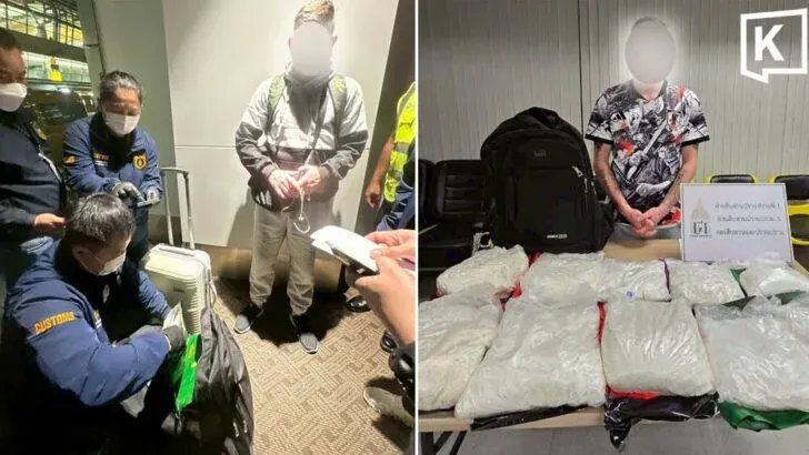 Customs Officers Seize 17kg Heroin at Suvarnabhumi