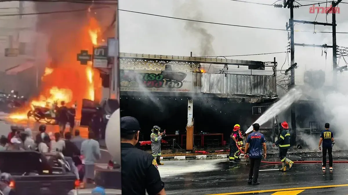 Transformer Explosion Sparks Fire in Patong, Damages Shops