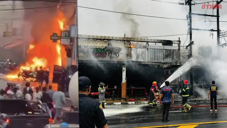 Transformer Explosion Sparks Fire in Patong, Damages Shops