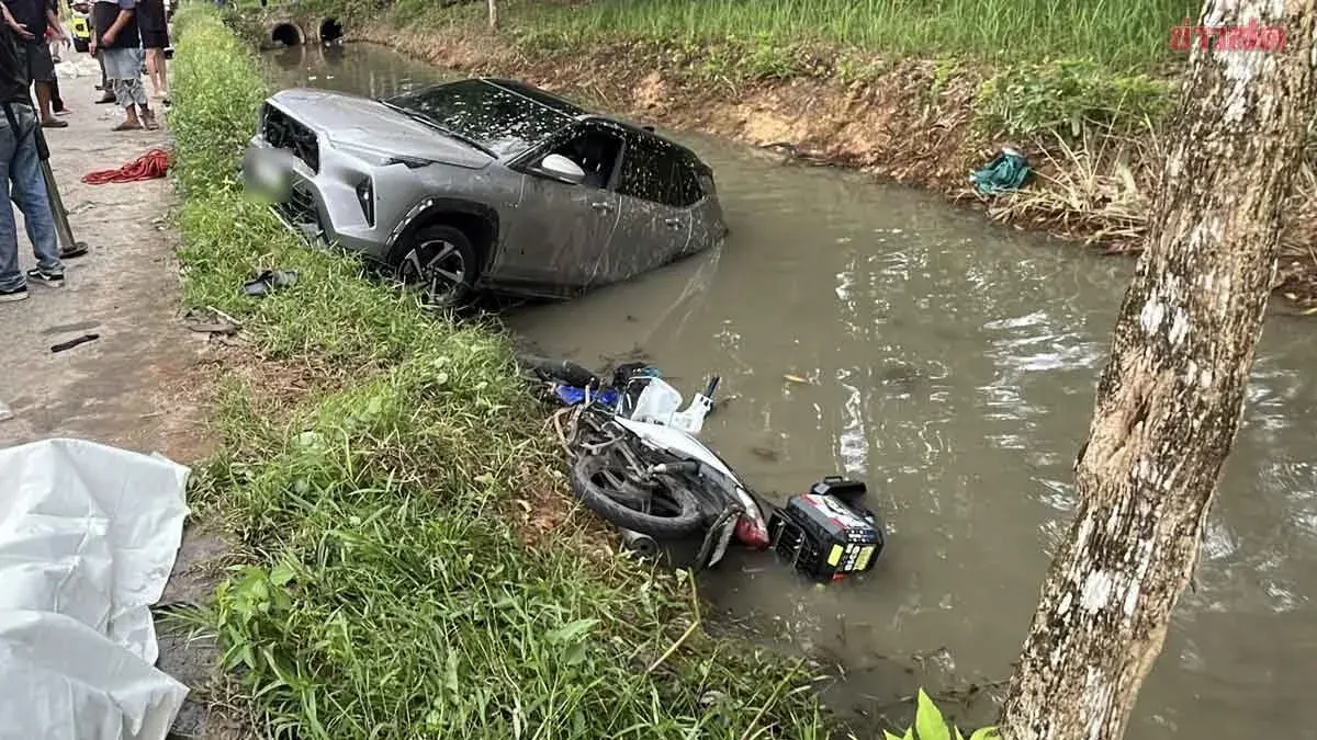 Motorcycle Rider Killed After Car Strikes Him Into Canal