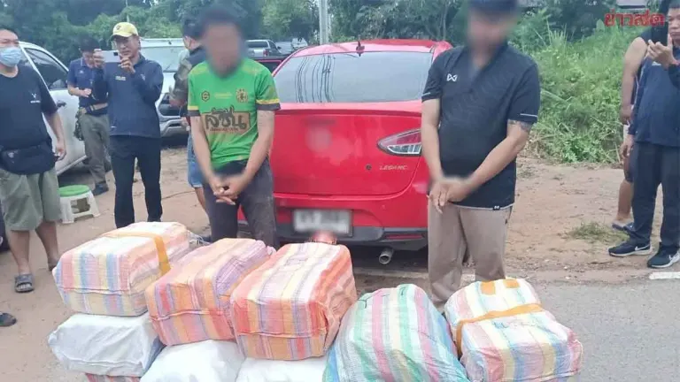 Drug Traffickers Caught After Highway Crash in Uthai Thani