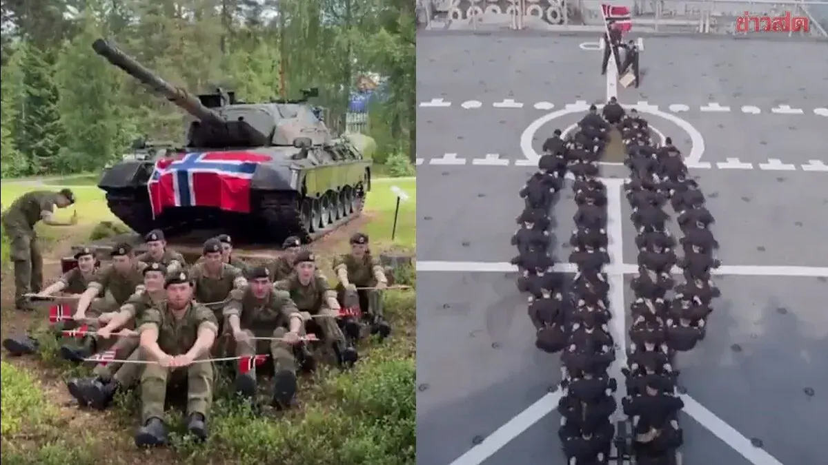 Norwegian Military Celebrates World Cup Victory With Viking Row