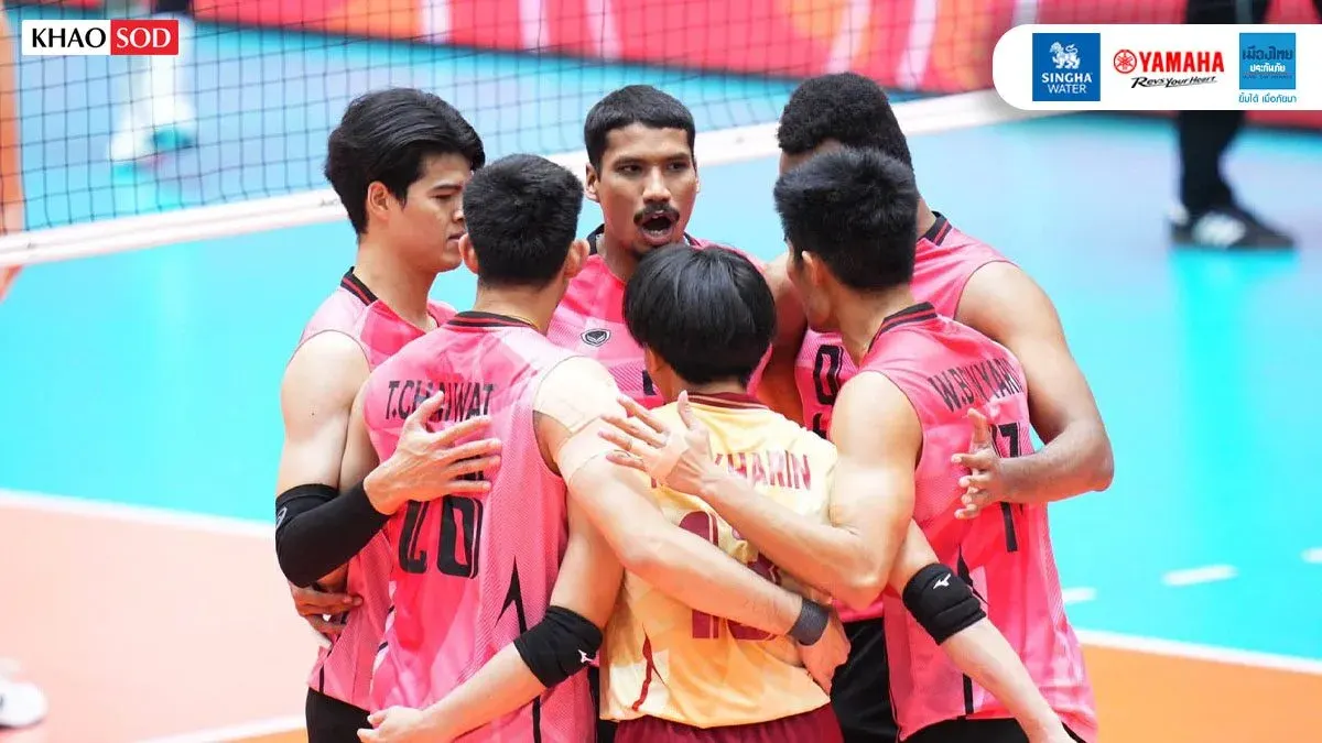 Thai Men's Volleyball Beats Qatar, Advances to 5th Place Match