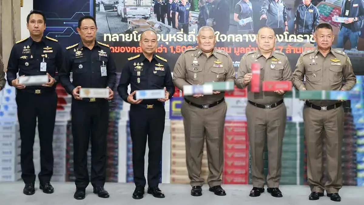 Huge Smuggled Cigarette Cache Seized in Nakhon Ratchasima