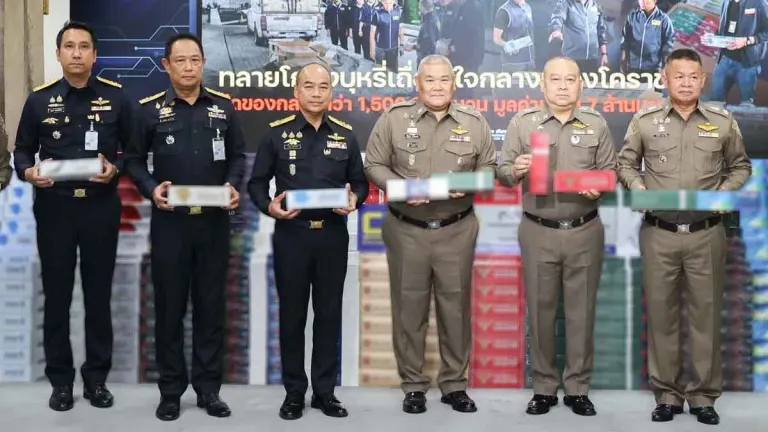 Huge Smuggled Cigarette Cache Seized in Nakhon Ratchasima