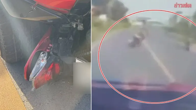Dashcam Footage Reveals Tragic Moment: Motorcycle Veers Off Curve and Crashes into Pickup Truck, Killing Father and Two Children