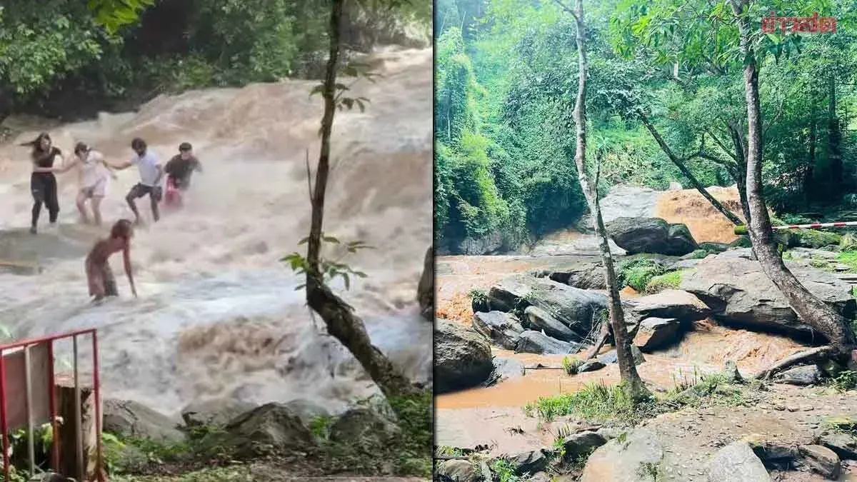 Flash Flood at Mae Sa Waterfall Injures Tourist