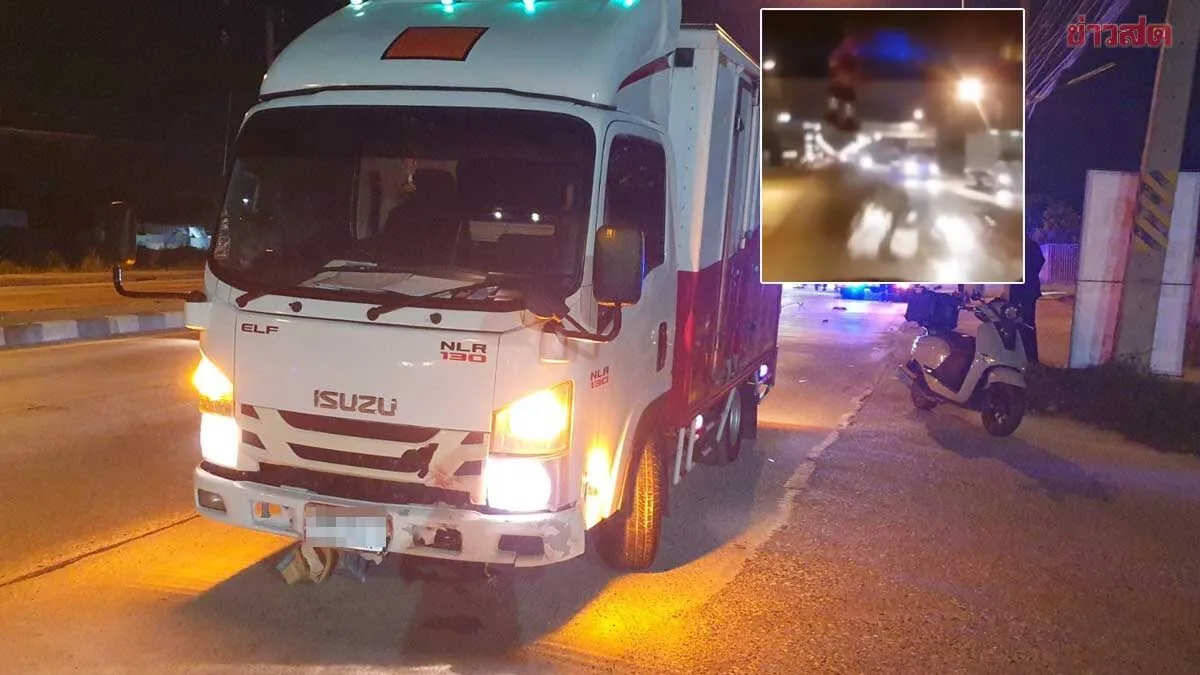 Dashcam Footage Captures Fatal Collision: Motorcyclist Crosses Median, Crashes into Pickup Truck; Man Dies from Broken Neck, Woman Critically Injured