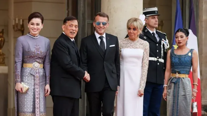 Thai King, Macron Mark Historic State Visit in Paris