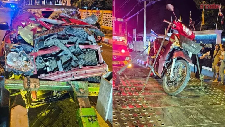 Speeding Car Hits Motorcycle Couple in Nakhon Ratchasima, Two Dead