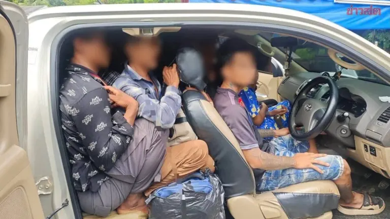 Twelve Myanmar Migrants Caught Hidden in Pickup at Sangkhla Buri Checkpoint